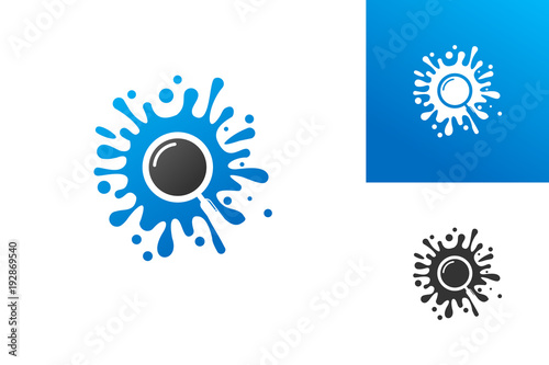 Splash Search Logo Template Design Vector, Emblem, Design Concept, Creative Symbol, Icon