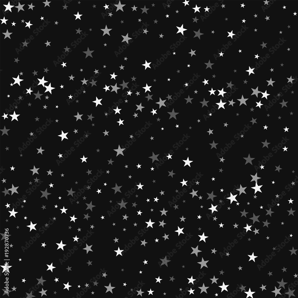 Random falling stars. Scatter horizontal lines with random falling stars on black background. Magnificent Vector illustration.