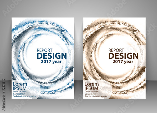 Brochure design template. The natural phenomenon of a hurricane, a storm. Report, flyer, business layout, presentation template A4 size. Vector illustration.