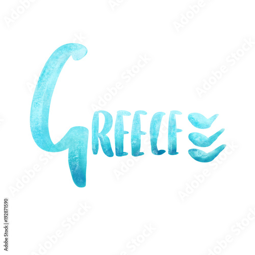 Duotone logo of Greece.Modern graphic design.