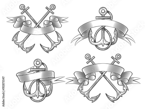 Anchor with ribbon set