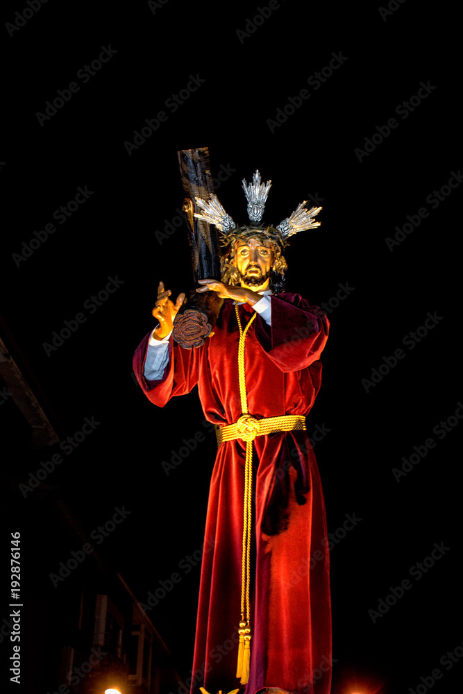 Fototapeta premium Imagen de la talla de jesus del gran poder en procesión