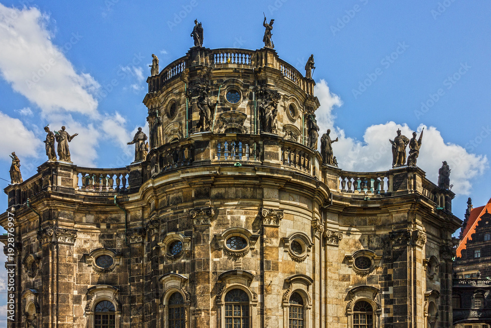 Dresden Cathedral of the Holy Trinity or Hofkirche, Dresden Castle in Dresden, Saxrony, Germany