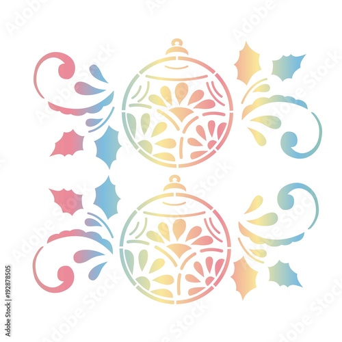 X mas balls gradient art