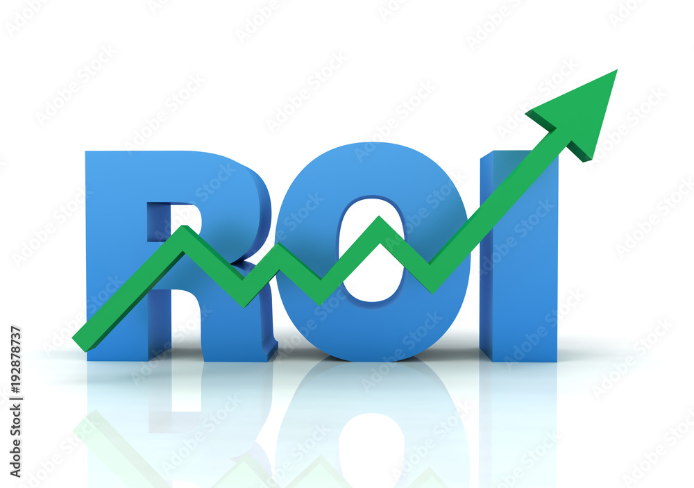 return on investment roi concept 3d illustration return on investment roi concept 3d illustration