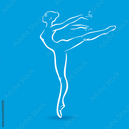 Ballerinas silhouettes. vector illustration