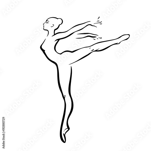 Ballerinas silhouettes. vector illustration
