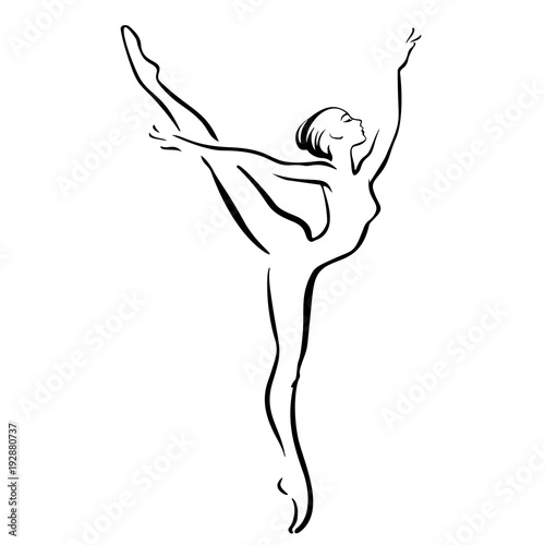 Ballerinas silhouettes. vector illustration