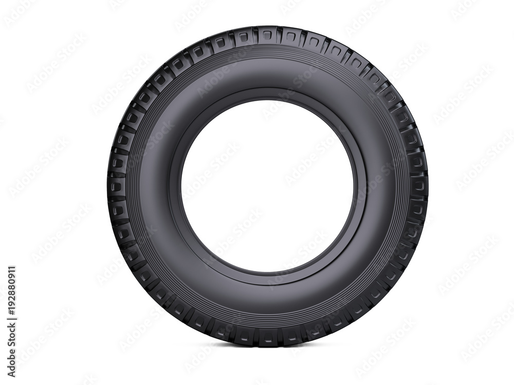 New vehicle truck tire. Big car wheel - front view. New vehicle truck tire. Big car wheel - front view.