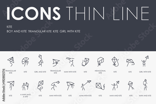 KITE Thin Line Icons