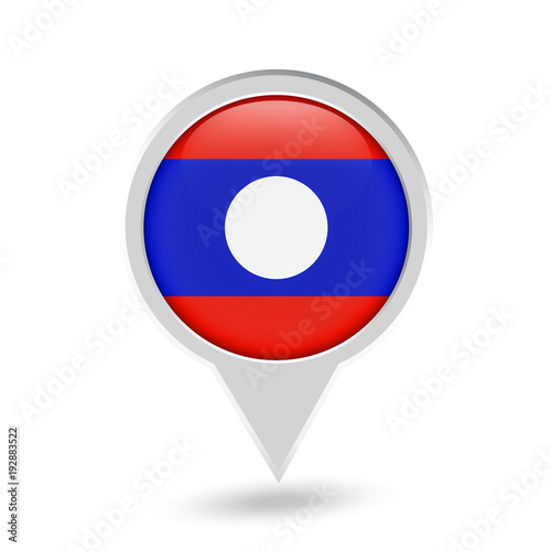 Free Download Laos Flag Round Pin Icon - GFXLoad