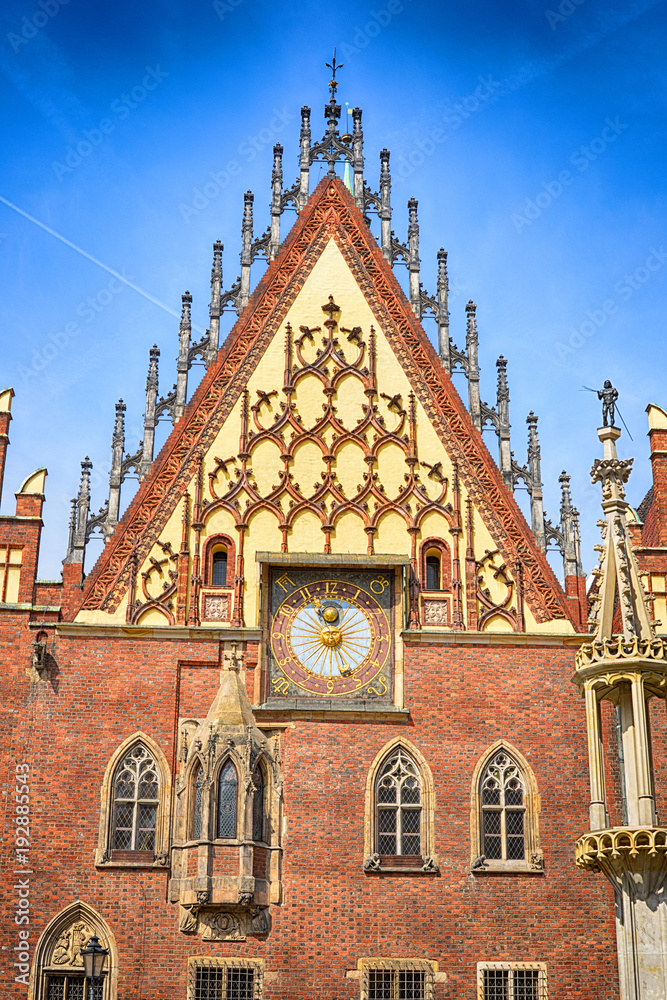 Breslau Wroclaw Poland City Hall Detail