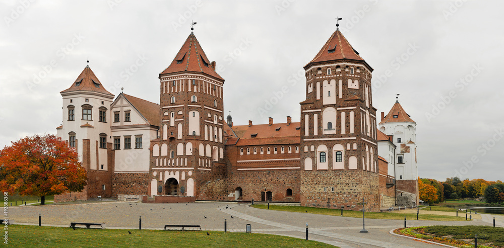 Medieval Mirsky Castle Complex. Autumn.