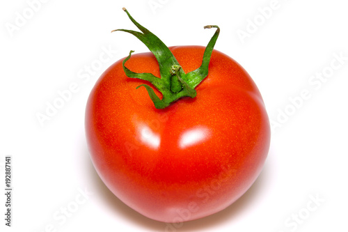 Tomato. Fresh vegetable isolated on white. With clipping path
