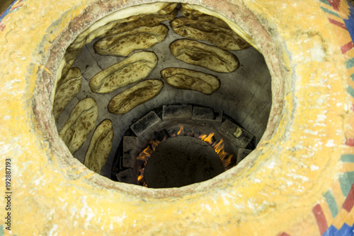A modern gas furnace for baking Armenian bread