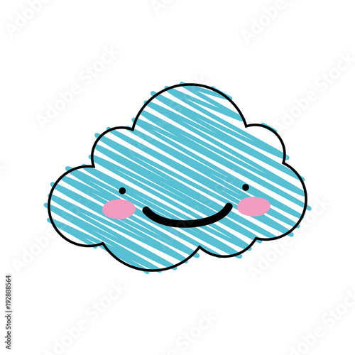 grated kawaii happy cloud weather in the sky