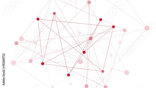 Movement abstract geometric polygonal structure on white background in 4k (UHD),3d animation