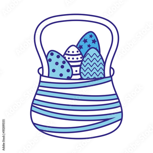 full color eggs easter decoration inside hamper design