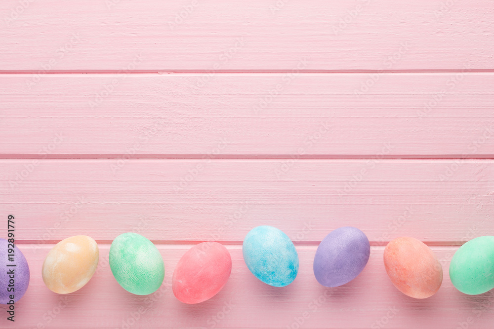 Pastel Easter eggs background. Spring greating card. Pastel Easter eggs background. Spring greating card.