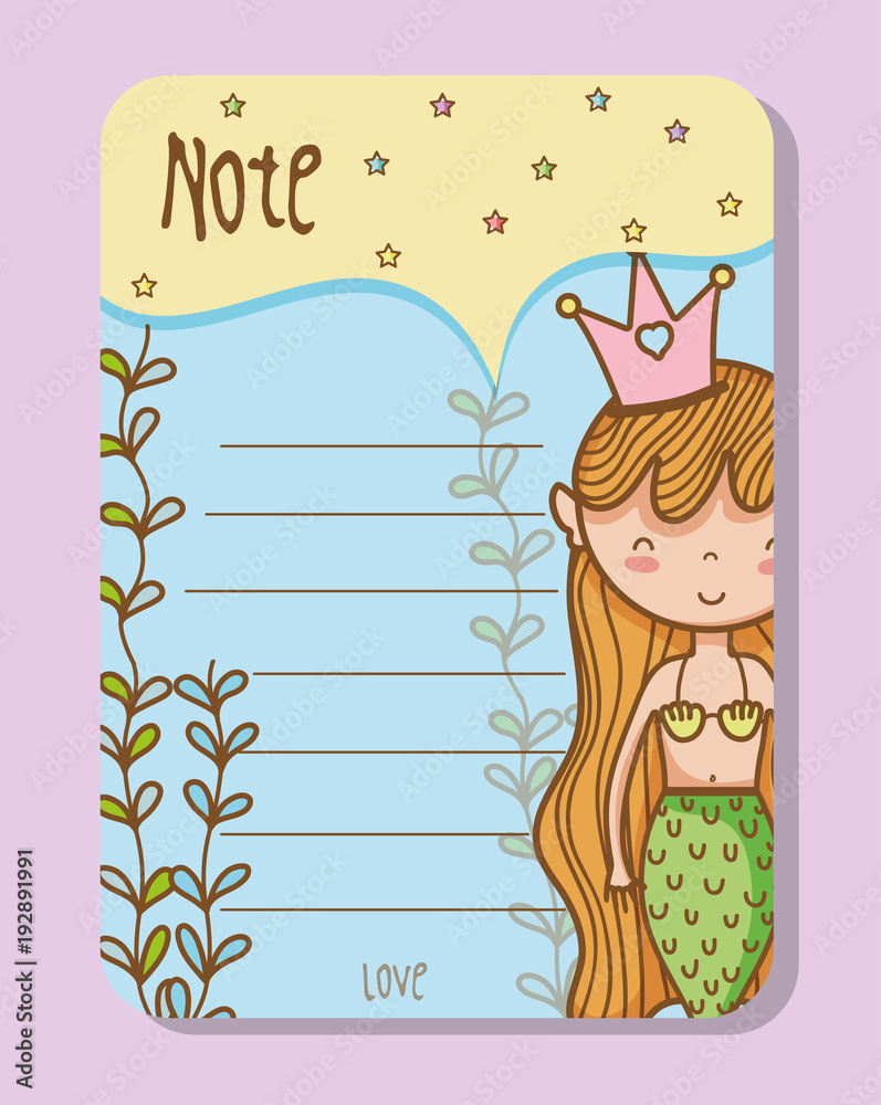 Mermaids printable sheet Stock Vector | Adobe Stock