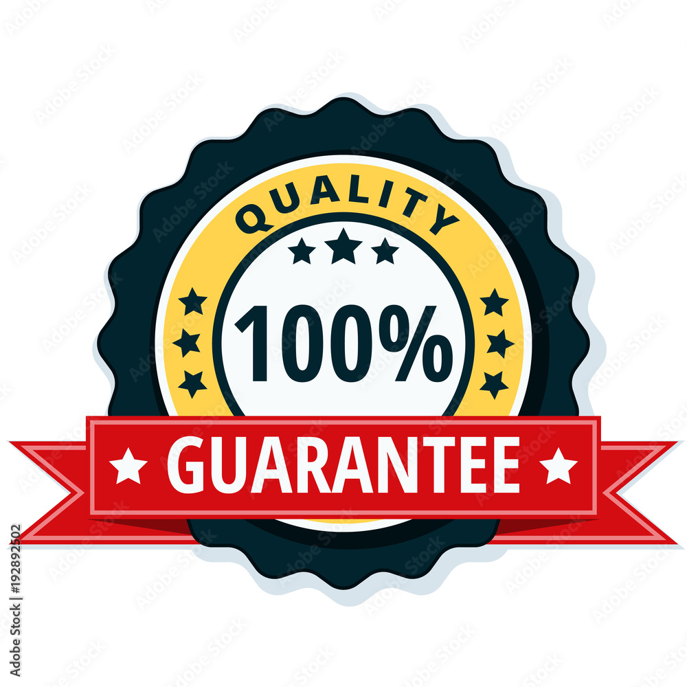 100% Qualty Guarantee label illustration 100% Qualty Guarantee label illustration