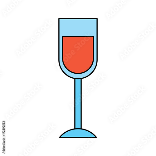 wine glass drink alcohol liquid icon vector illustration