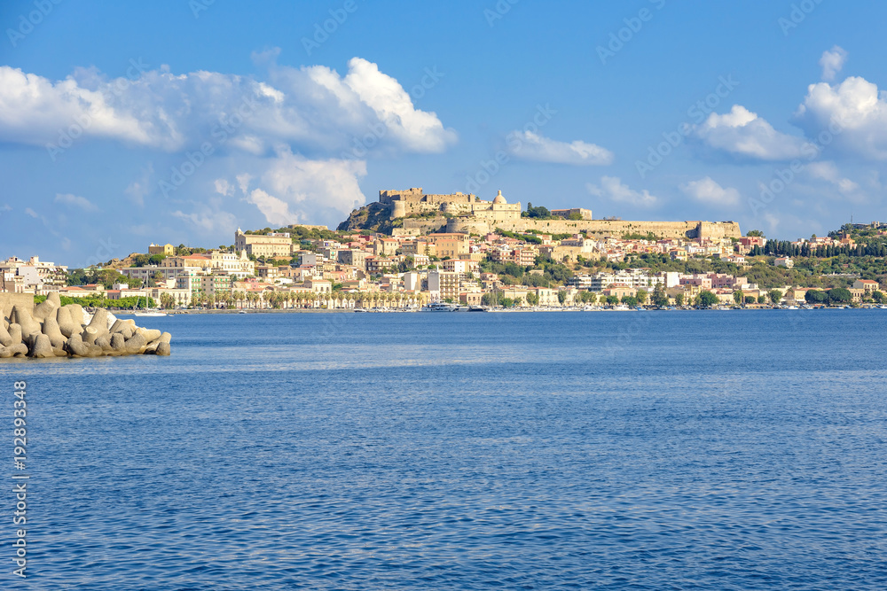 View of Milazzo town from the sea