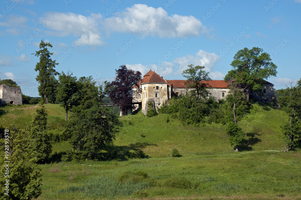 View to the old castle in sunny day