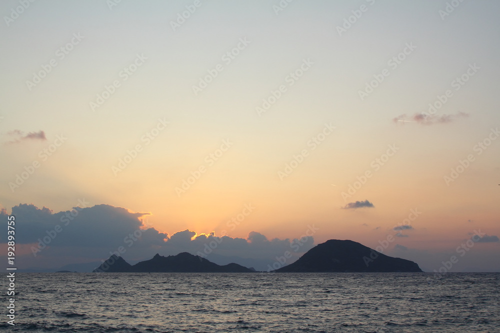 Seaside town of Turgutreis and spectacular sunsets Seaside town of Turgutreis and spectacular sunsets