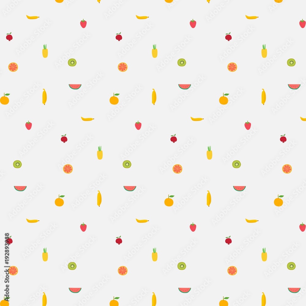 Background With Fruits Pattern. Hand Drawn Vector Illustration. Background With Fruits Pattern. Hand Drawn Vector Illustration.