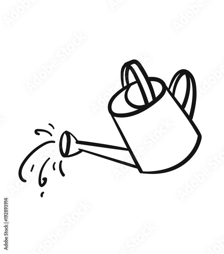 Watering can sketch icon for web, mobile and infographics. Hand drawn Watering can vector icon isolated on white background.