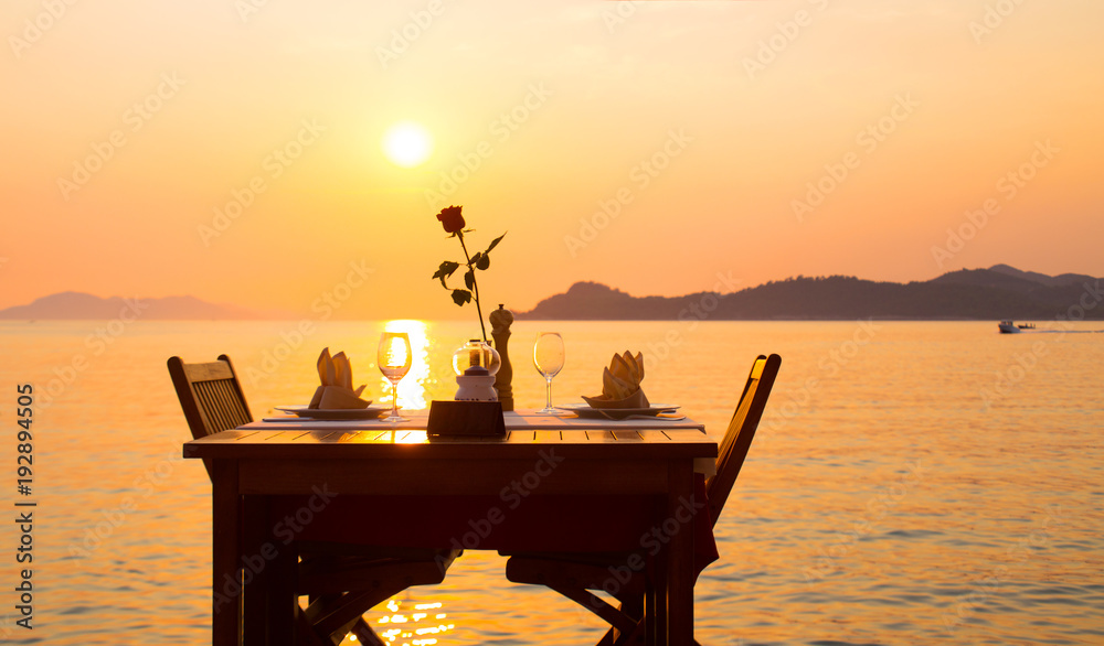 coffee table on the beach