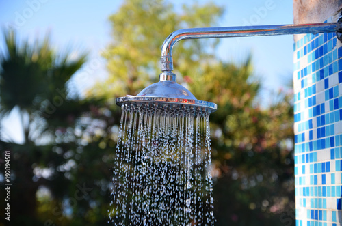 Summer shower. Drops. Summer vacation.