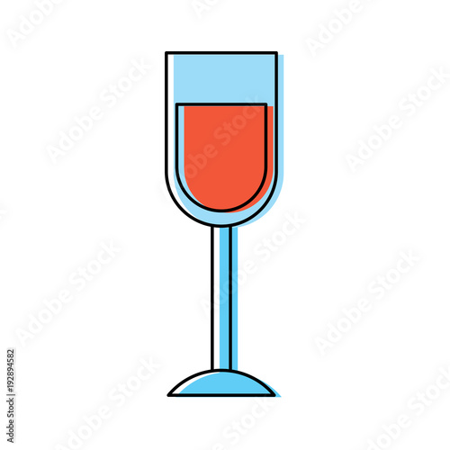 wine glass drink alcohol liquid icon vector illustration