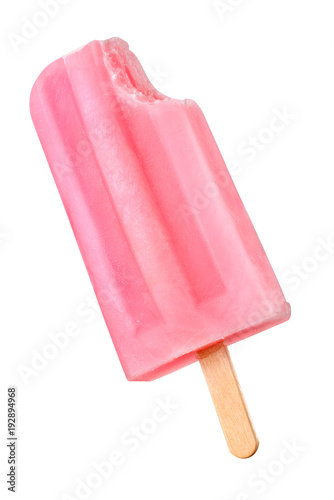 Pink popsicle isolated photo