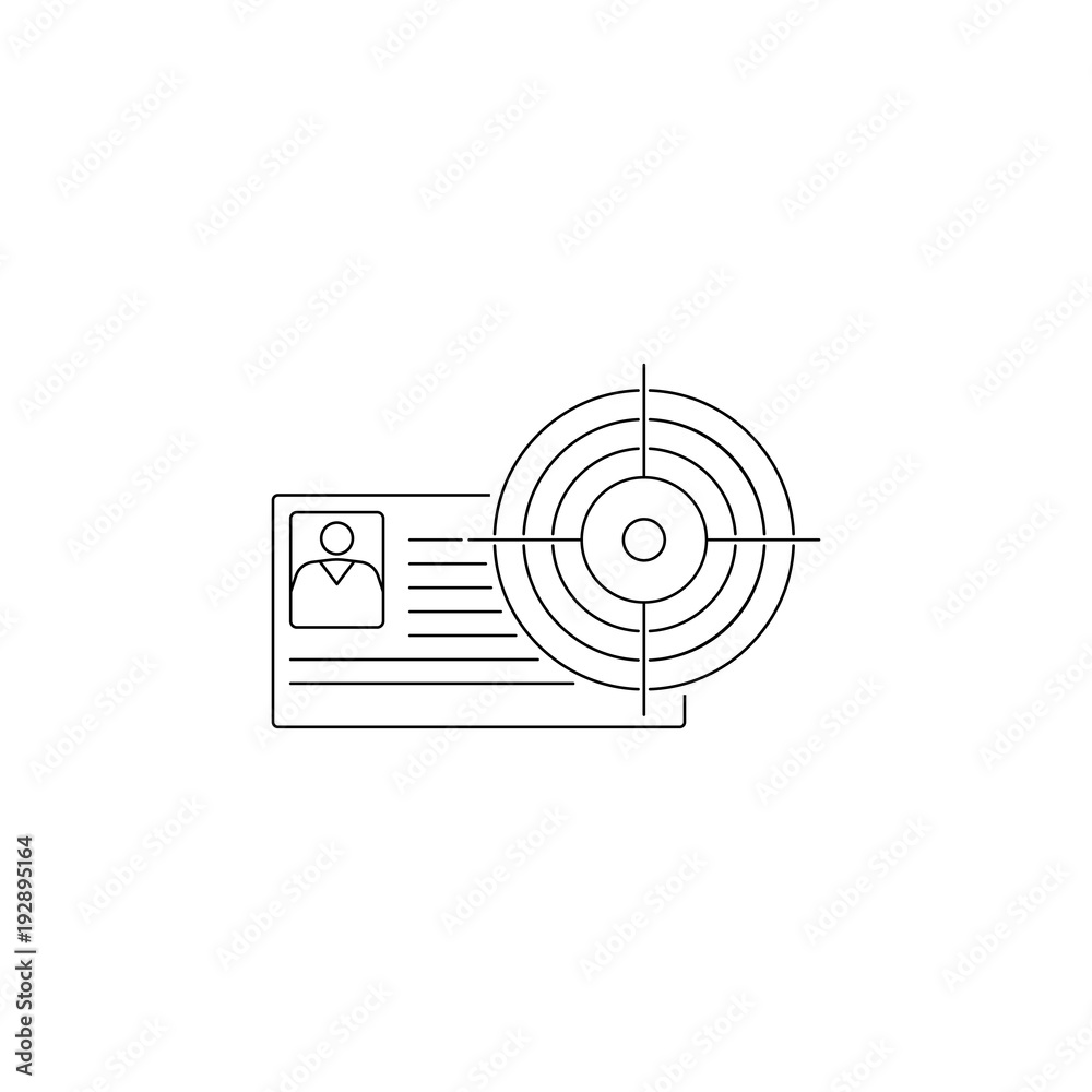 Cv in the sight icon. Element of head hunting icon. Premium quality graphic design. Signs, outline symbols collection icon for websites, web design, mobile app Cv in the sight icon. Element of head hunting icon. Premium quality graphic design. Signs, outline symbols collection icon for websites, web design, mobile app