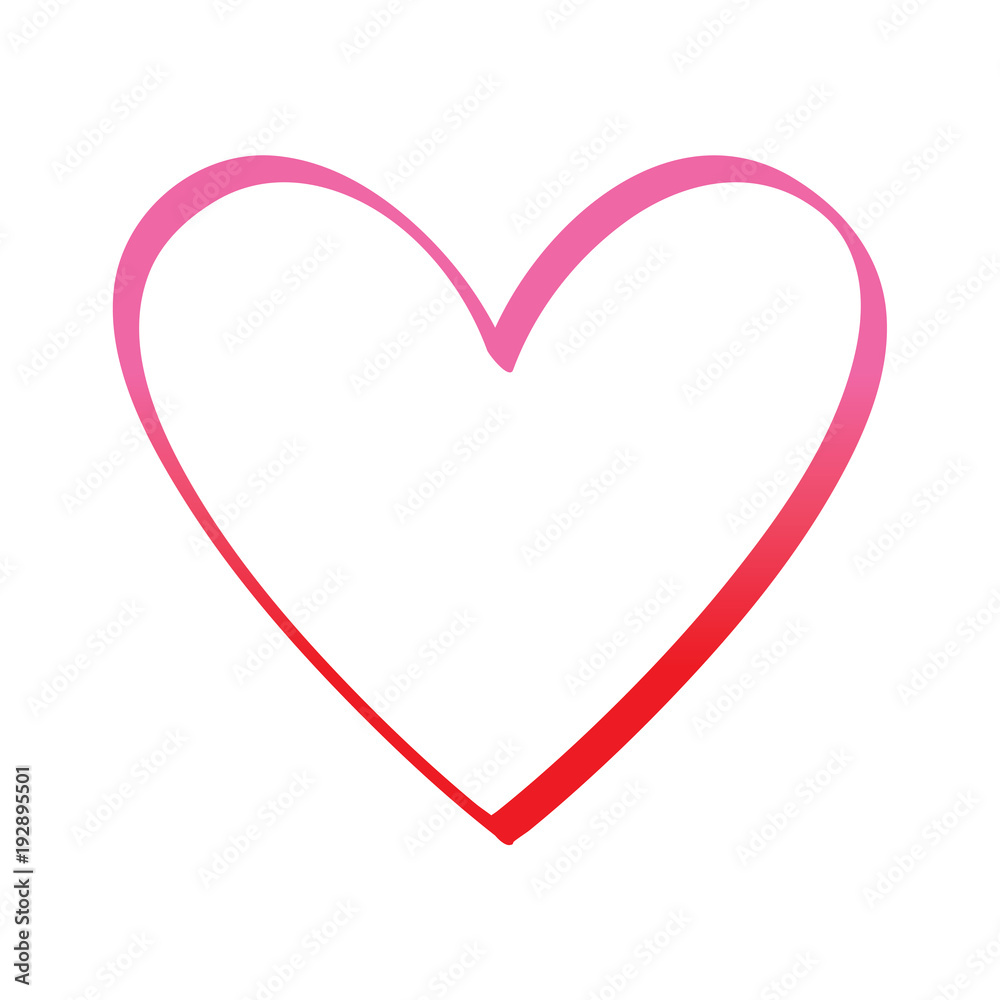 love heart romance passion feeling vector illustration degrade red line image love heart romance passion feeling vector illustration degrade red line image