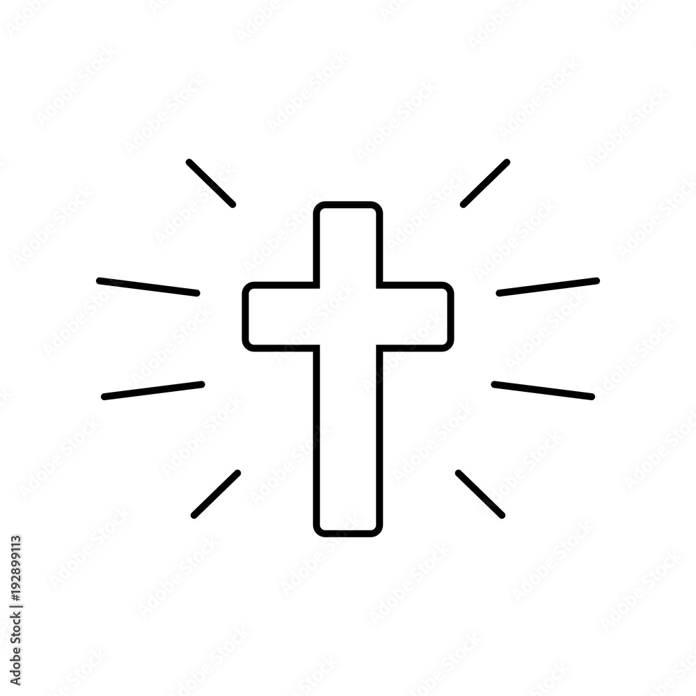 cross traditional religuon symbol black line icon cross traditional religuon symbol black line icon