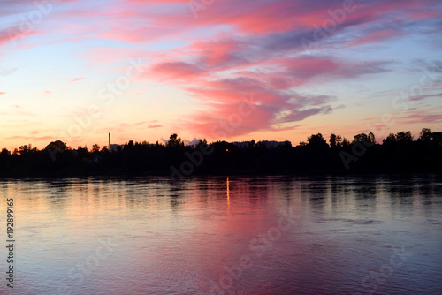 River at sunset. © konstan