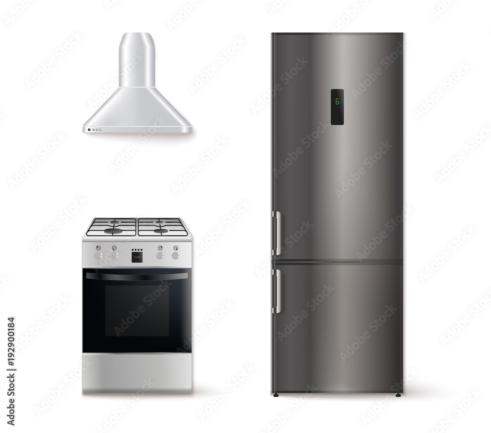 Refrigerator and store stove set
