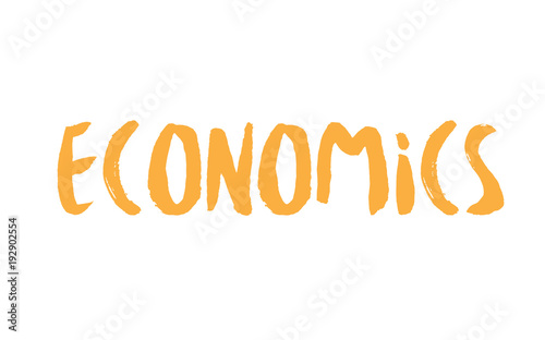 Economics stamp. Typographic label, stamp or logo