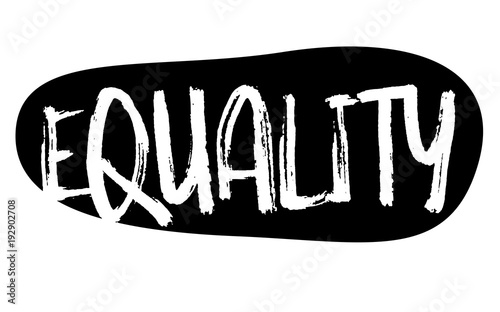 Equality stamp. Typographic label, stamp or logo