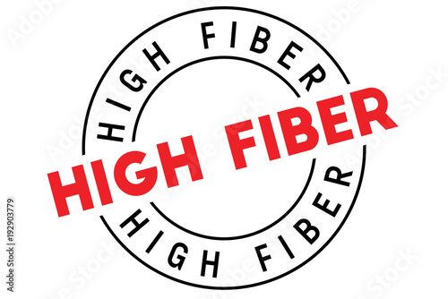High Fiber typographic stamp. Typographic sign, badge or logo.