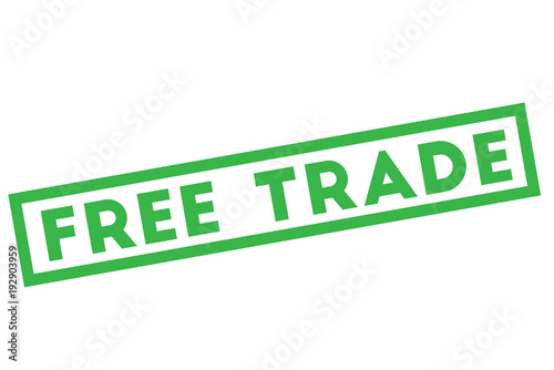 Free Trade stamp. Typographic sign, stamp or logo