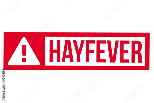 Hayfever	 typographic stamp. Typographic sign, badge or logo
