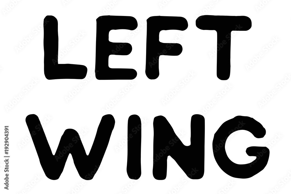 Left Wing typographic stamp. Typographic sign, badge or logo. Left Wing typographic stamp. Typographic sign, badge or logo.