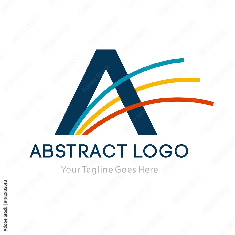 Business corporate letter A logo design template. Simple and clean flat design