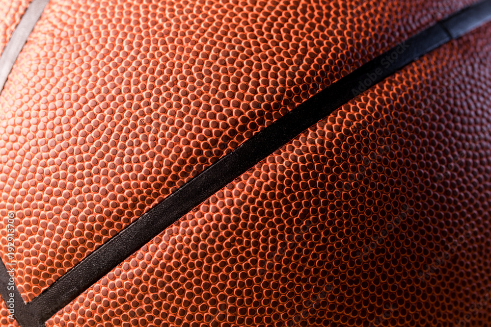 Fototapeta premium Orange basketball skin texture