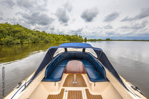 Sloop on lake photo
