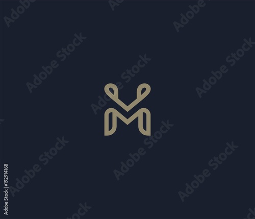 luxury letter M logo icon element photo